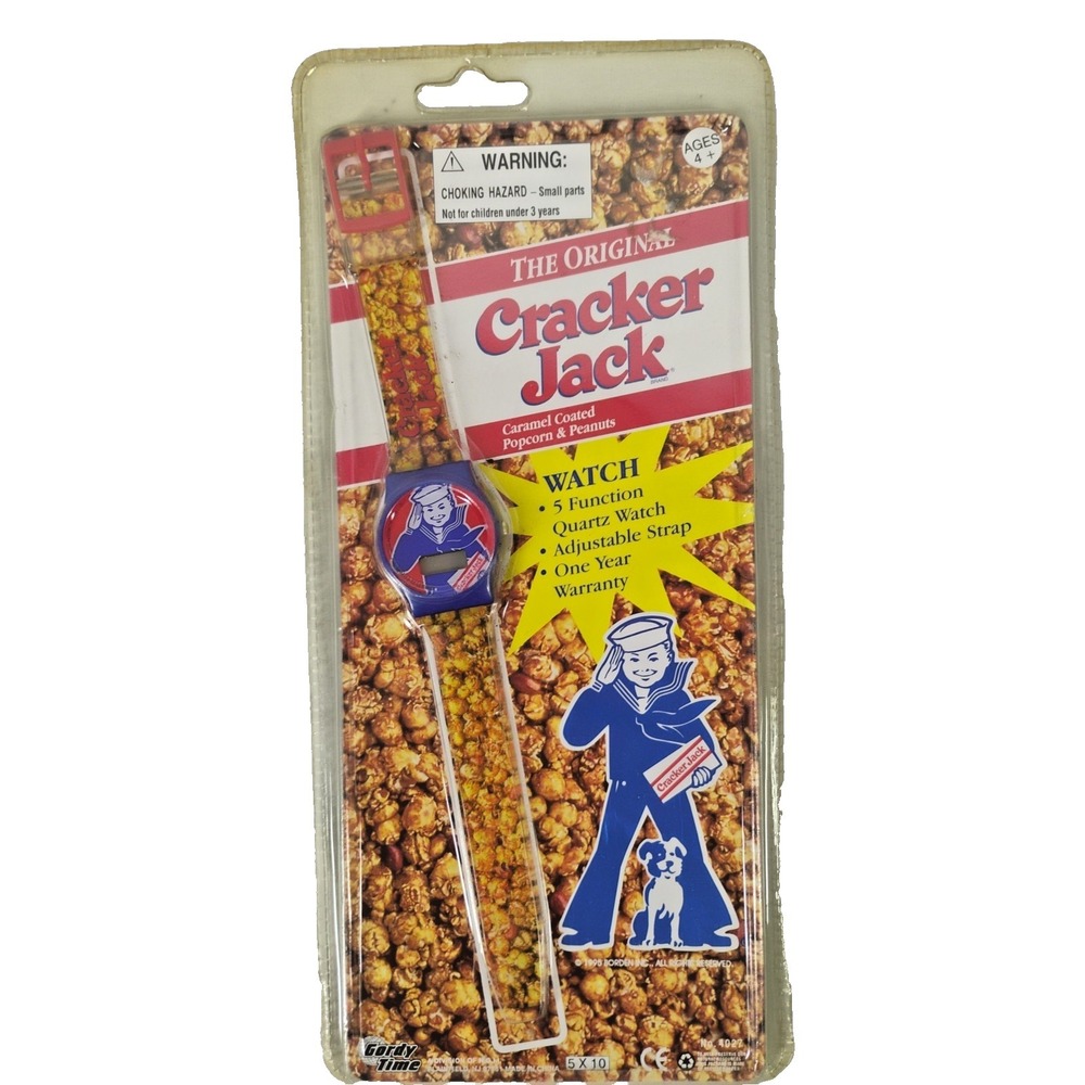 New Rare Vintage CRACKER JACK POPCORN Digital Gordy Time Watch Advertising